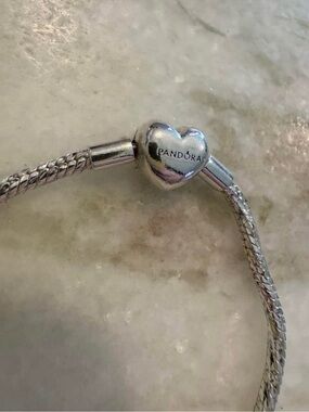 Pandora Silver Heart Clasp Bracelet